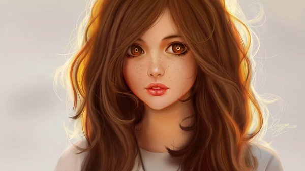 арты красивых девушек