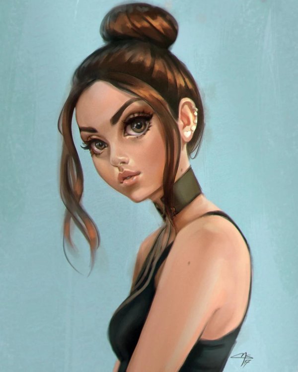 красивые рисованные девушки