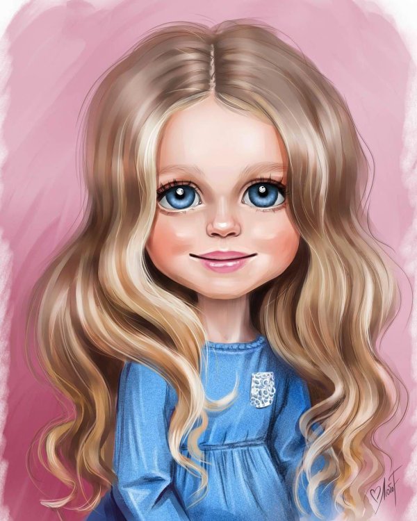 портреты детей в мультяшном стиле