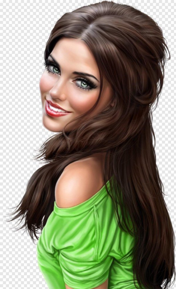 рисунок красивой женщины