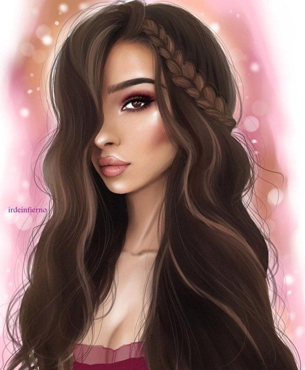 красивая девушка рисунок