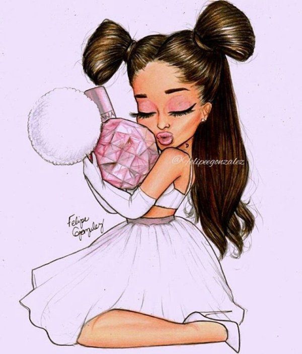 портрет арианы гранде карандашом