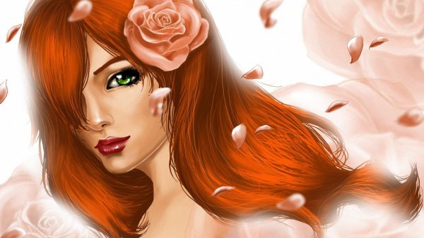 рыжая девушка