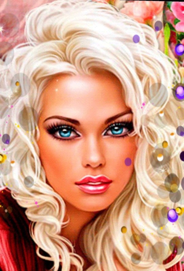 блондинка рисунок