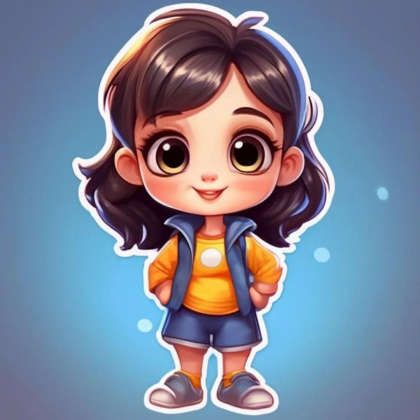 девочка мультяшный