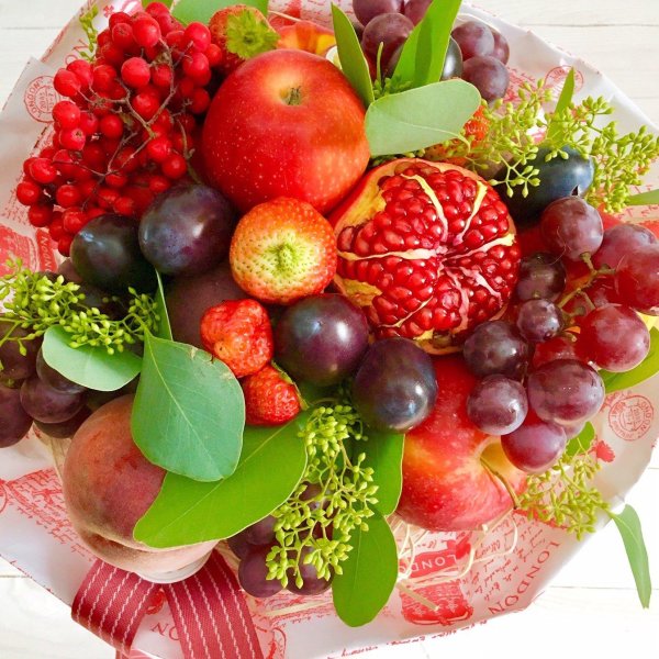 фруктово ягодно цветочные букеты