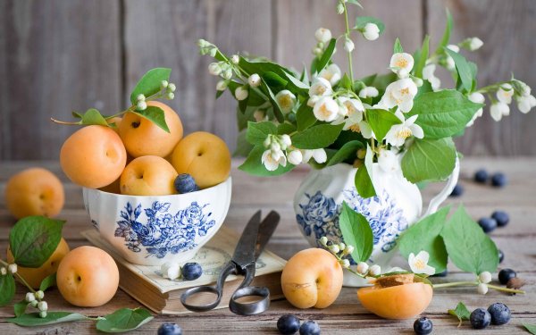 натюрморт с абрикосами