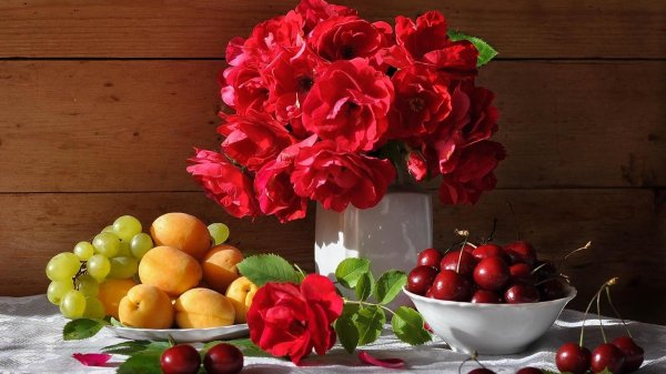 цветы и фрукты