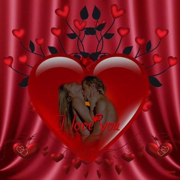 открытки с сердечками и поцелуями