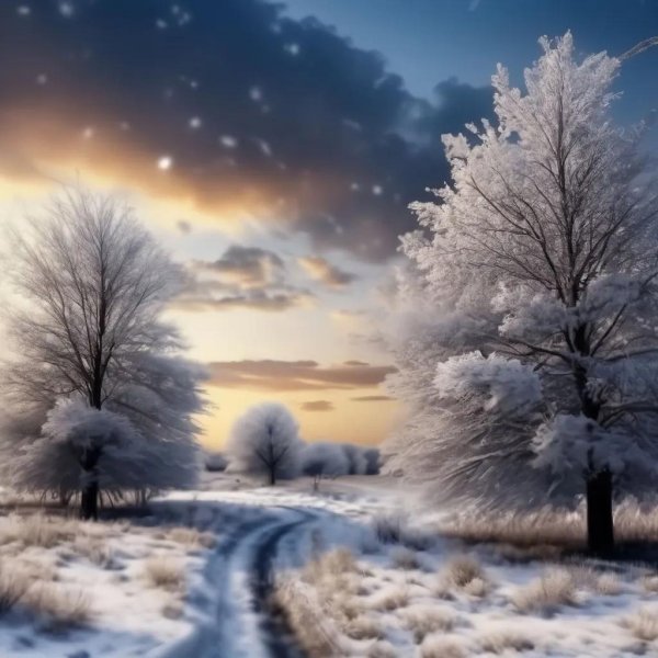 красивый снег