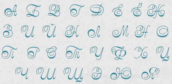 красивое написание букв