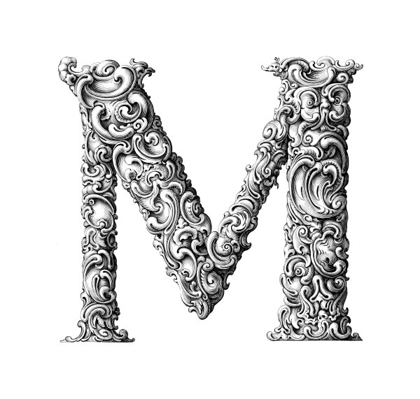 шрифт в стиле барокко