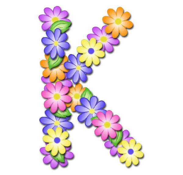 цветочные буквы