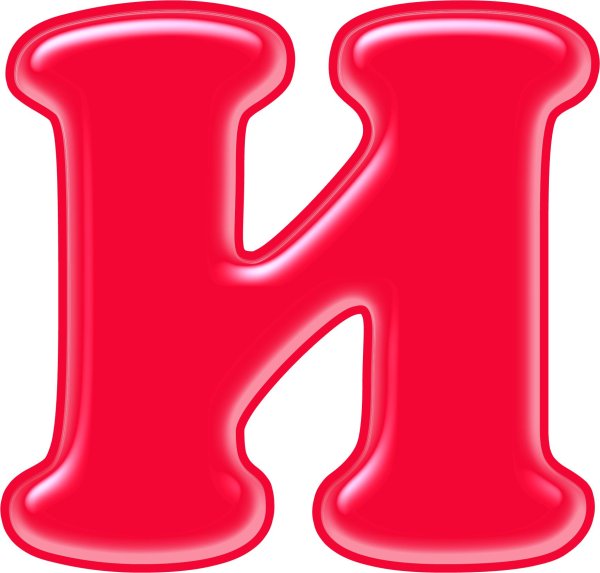 шаблон букв красного цвета