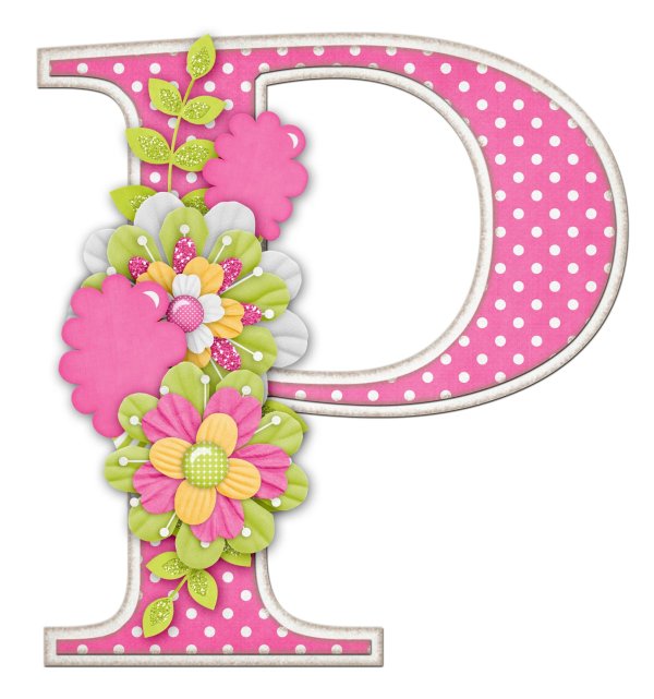 цветочные буквы