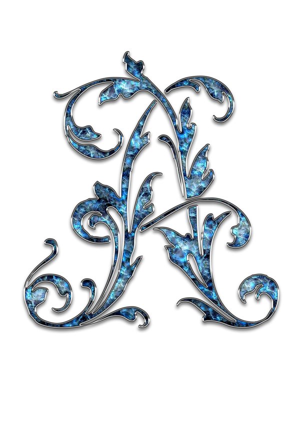 буква с узорами