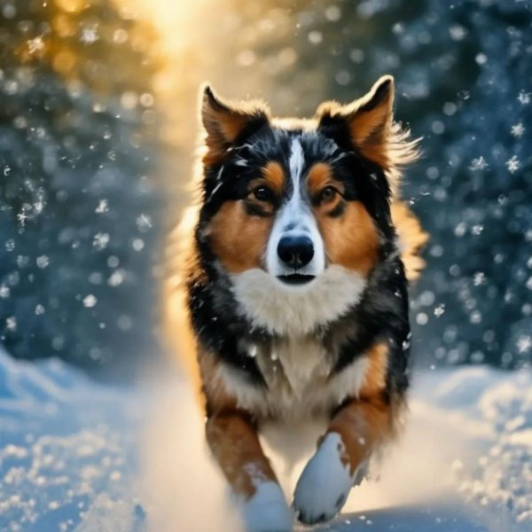 в зимнем лесу