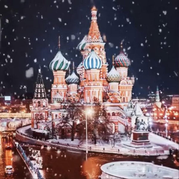 собор василия блаженного зимой