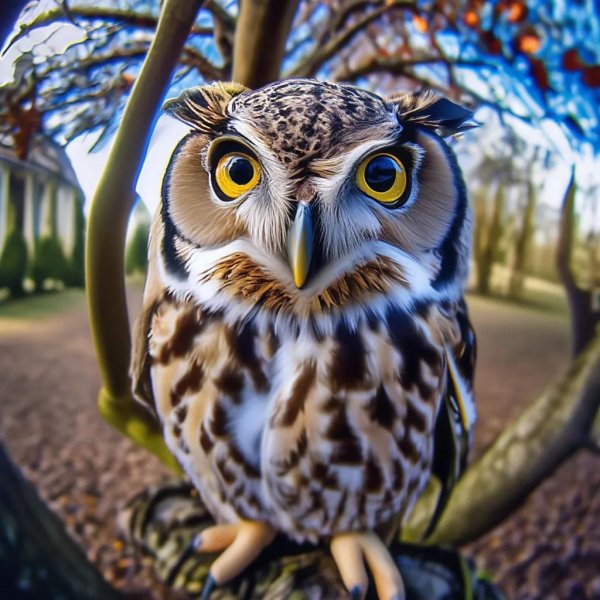 сова улыбается