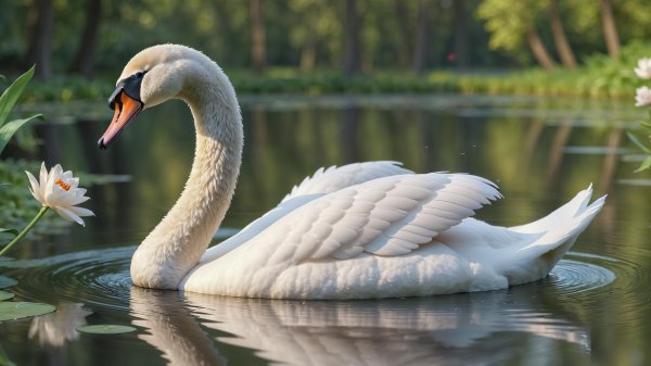 одинокий лебедь