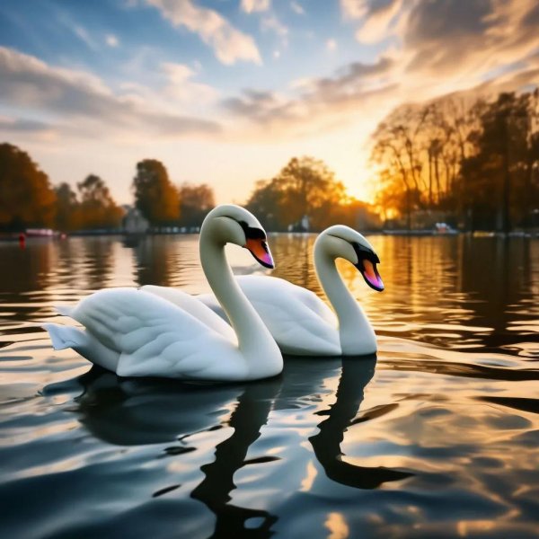 пара лебедей