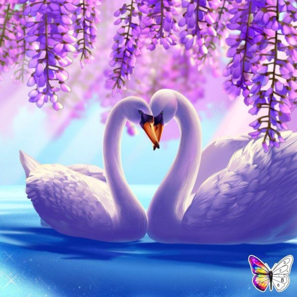 пара лебедей