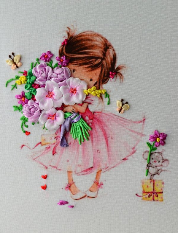 вышивка лентами