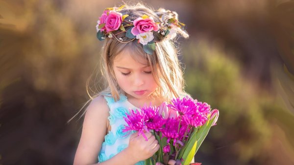 цветы девочке