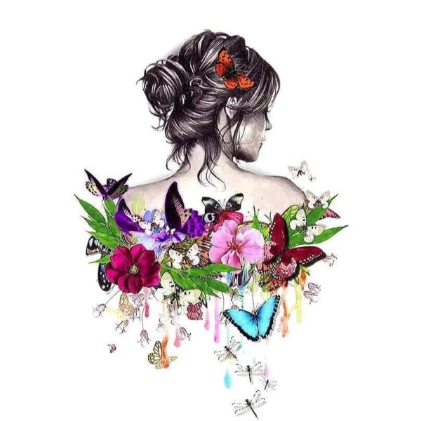 папертоль девушка в бабочках