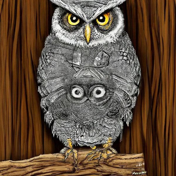 рисунки филина