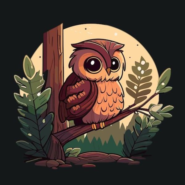 сова в лесу