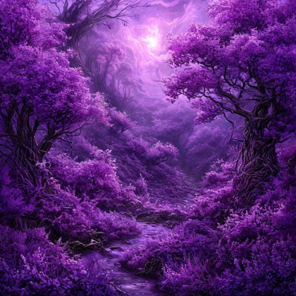 в фиолетовых тонах