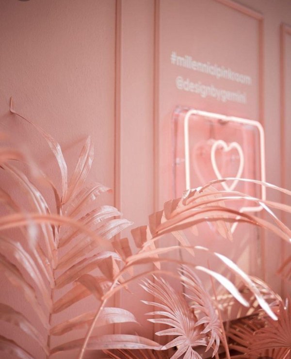 розовый интерьер