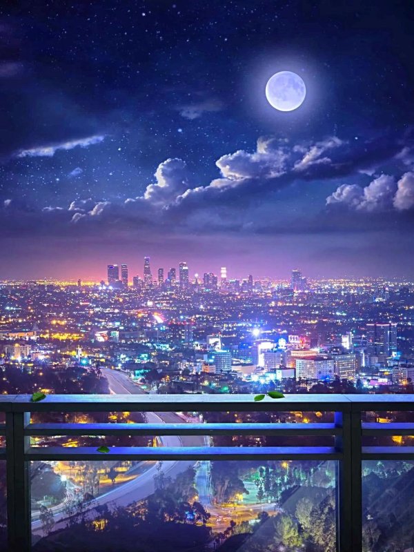 фон ночного города