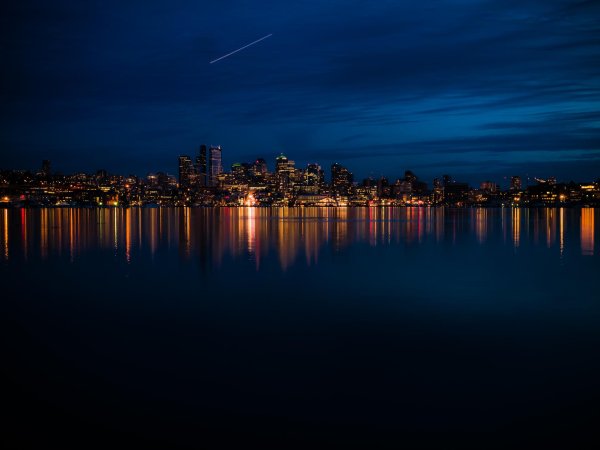 фон ночного города