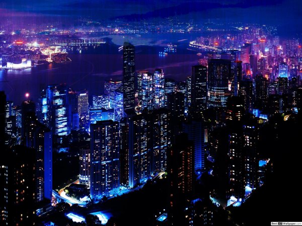 ночной мегаполис