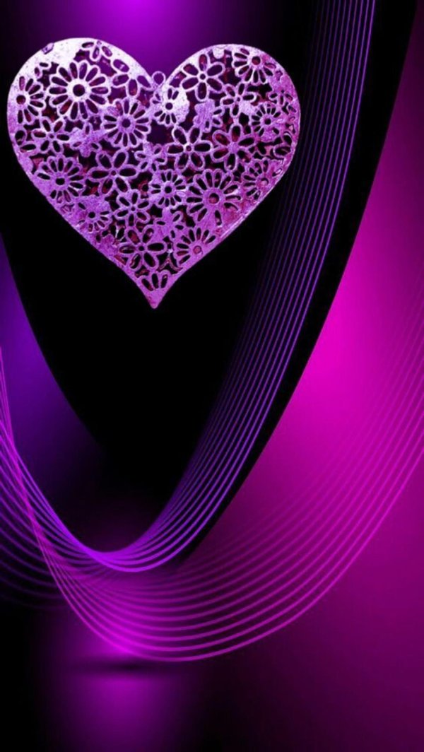сердечки фиолетовые