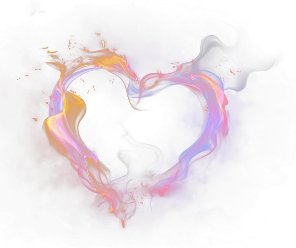 сердца на прозрачном фоне