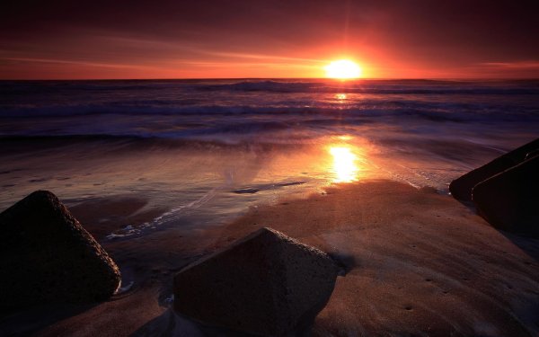 побережье закат