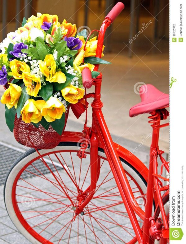 красный велосипед