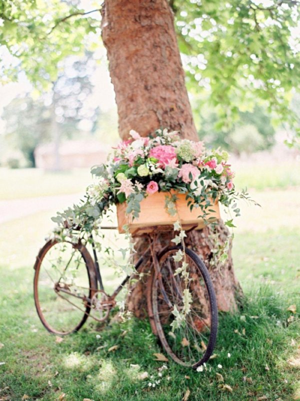 фотозона с велосипедом