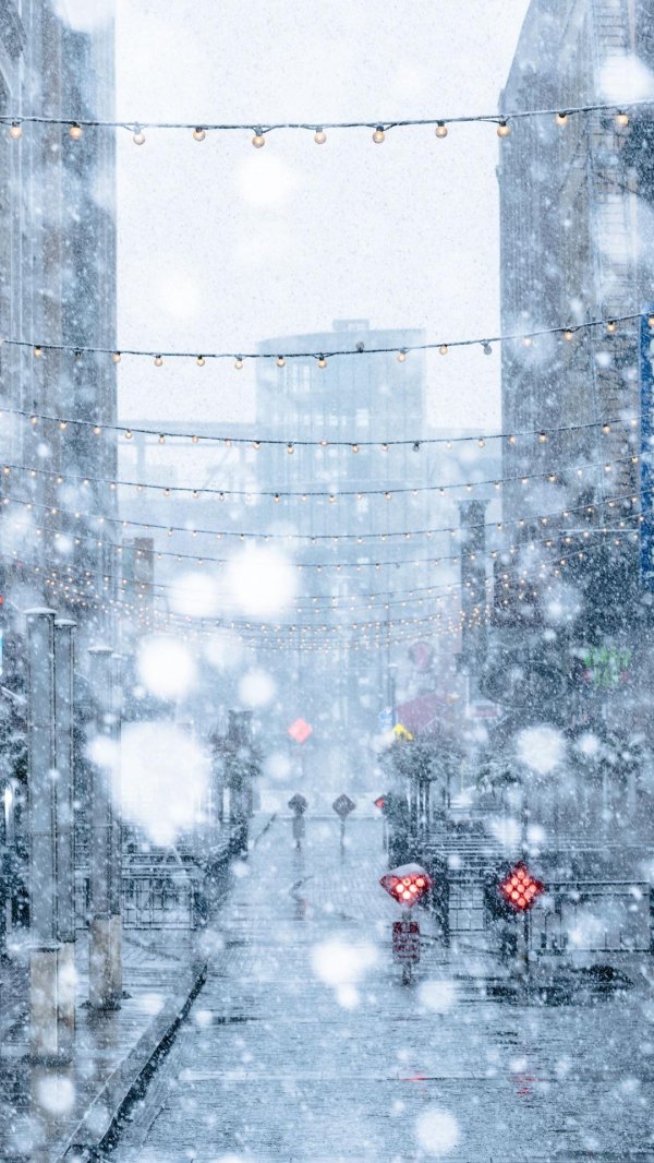 фон зимней улицы