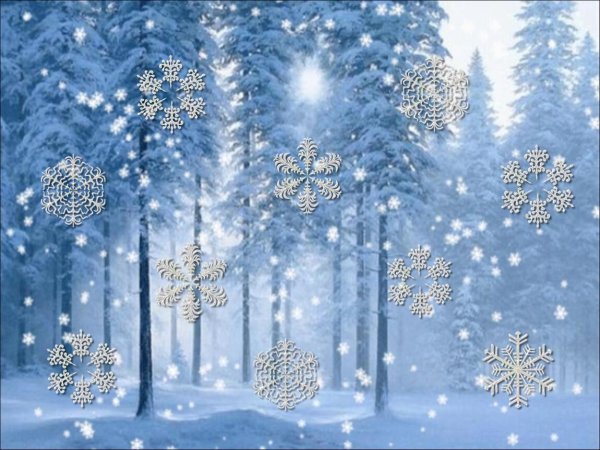 фон со снежинками