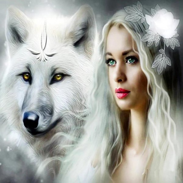 девушка волчица