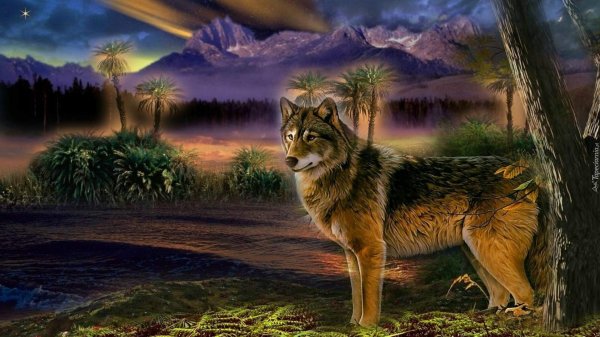 картины с волками