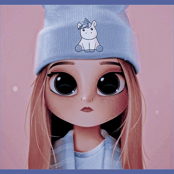 милая мультяшная девочка