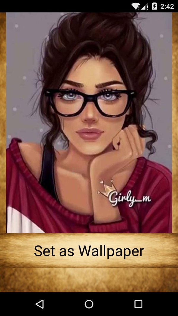 брюнетка рисунок