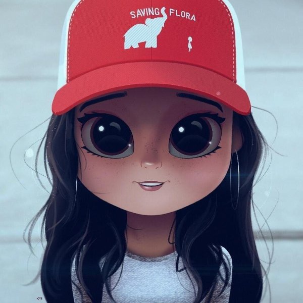 милая мультяшная девочка