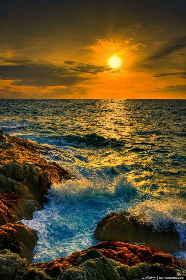 морской пейзаж закат