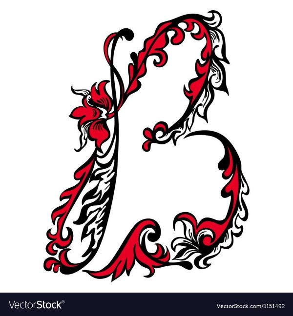 буквица растительный орнамент